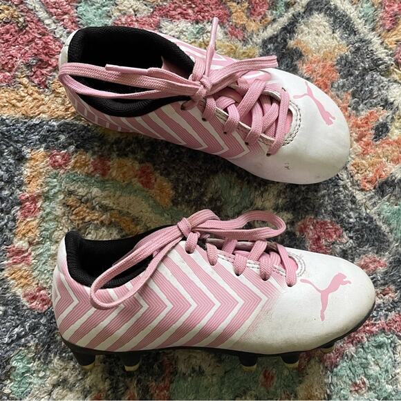 Puma Other - Puma Toddler Girls Soccer Cleats Shoes Size 10 Pink White